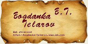 Bogdanka Telarov vizit kartica